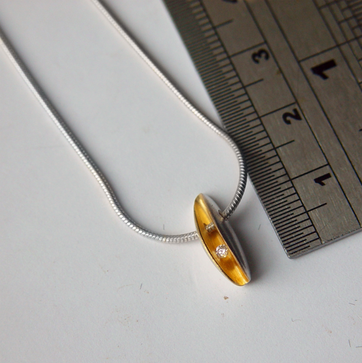 Diamond Shell Pendant Small