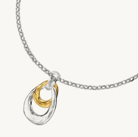 Small Entwined Open Double Oval Pendant