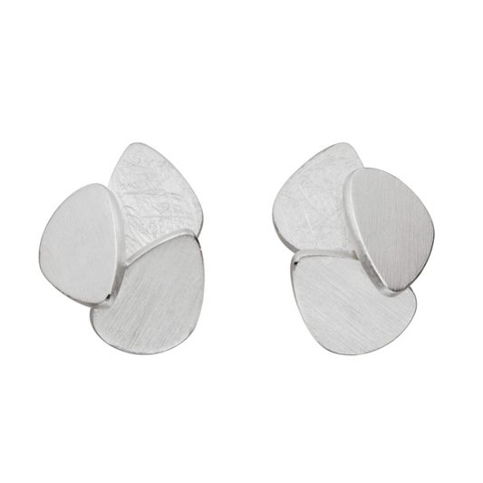 Three Pebble Stud Earrings