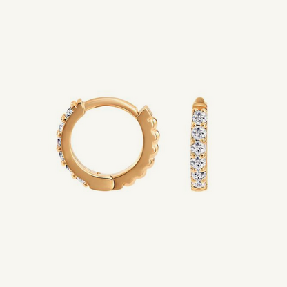 White Sapphire Lumiere Story Hoops