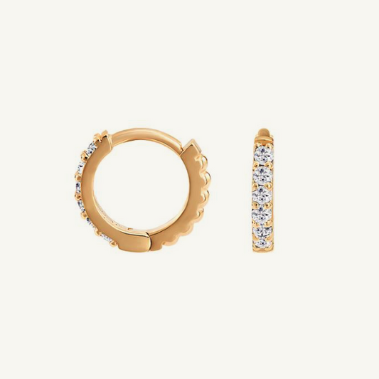 White Sapphire Lumiere Story Hoops