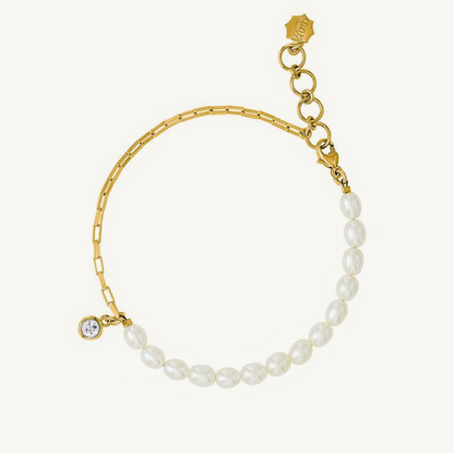 Luna White Pearl Bracelet