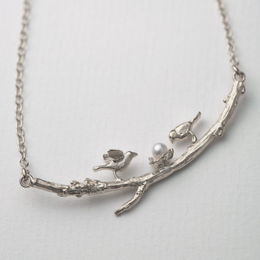 Two Birds on a Branch Necklace