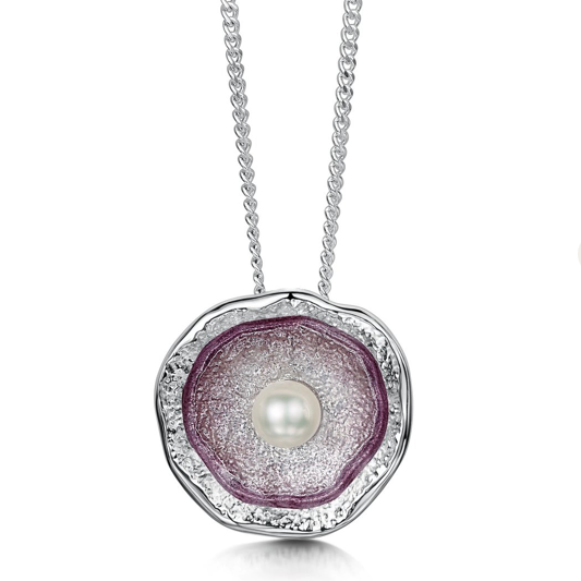 Lunar Pearl Pendant Necklace