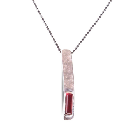 Tourmaline Square Drop Pendant