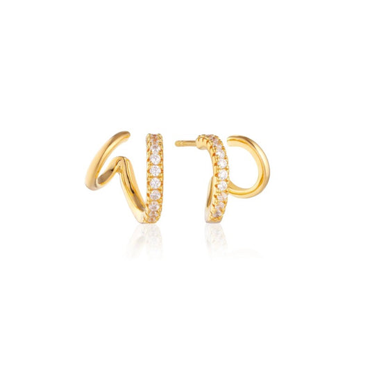 Ellera Due Piccolo Earrings Gold Vermeil