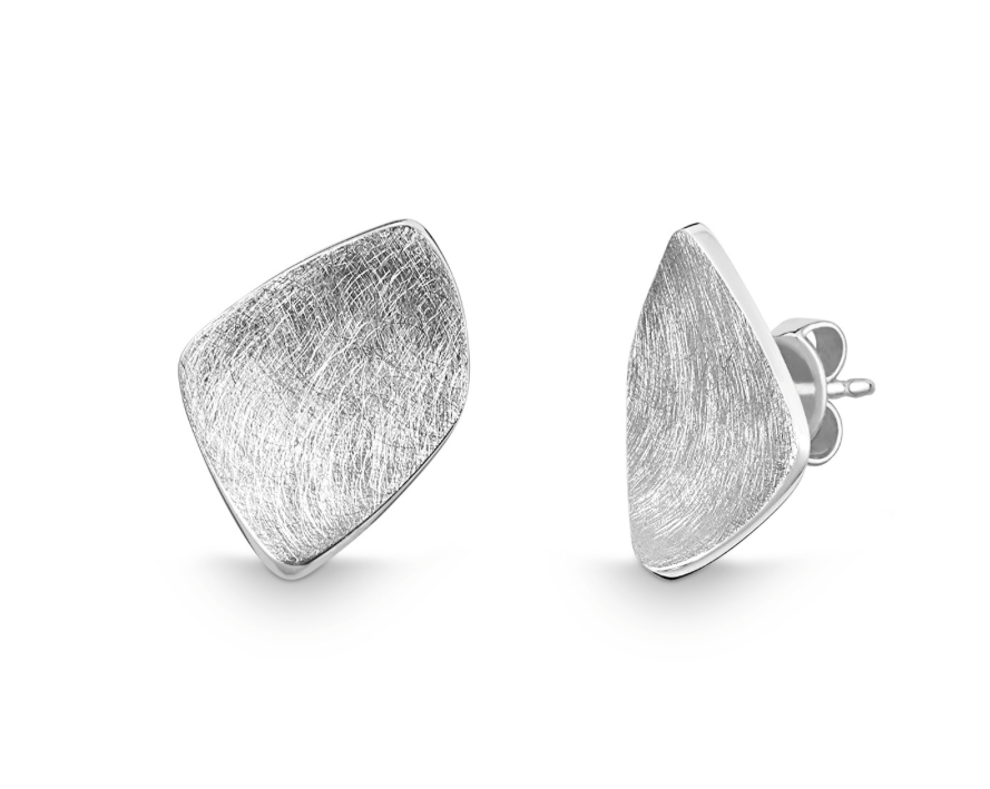 Concave Silver Studs