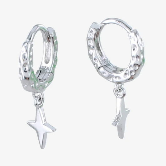 Textured Hoop & Star Drops