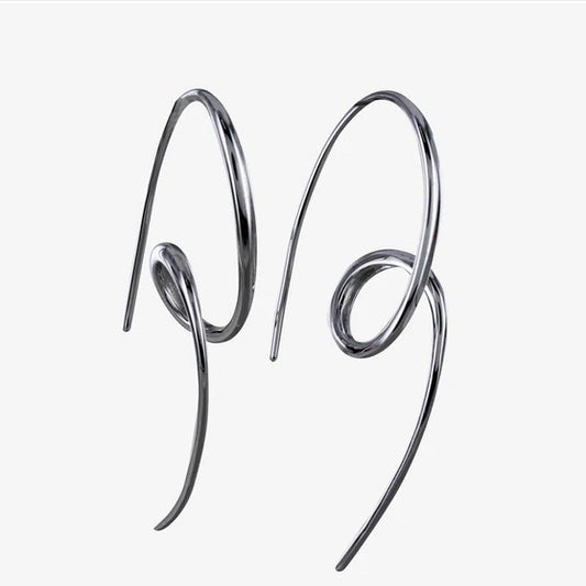 Loop the Loop Silver Earrings