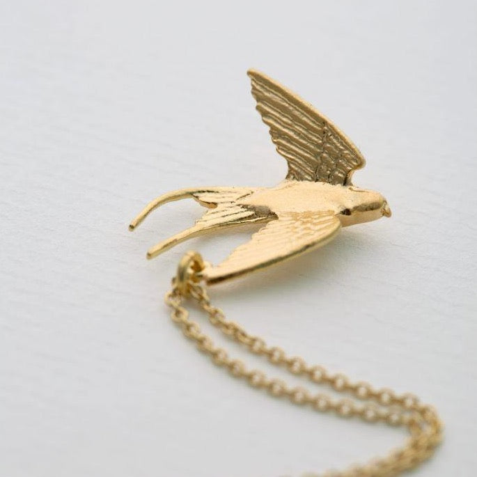 Swooping swallow necklace